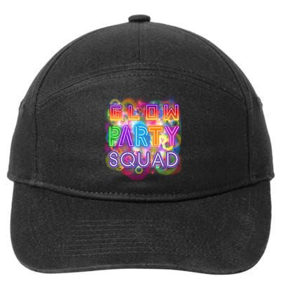 Glow Party Squad Girls Glow Funny Retro Party Lover Gift 7-Panel Snapback Hat