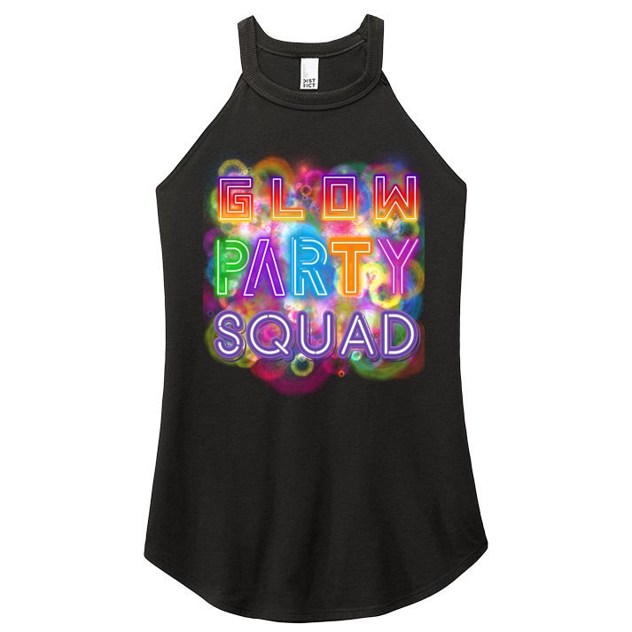 Glow Party Squad Girls Glow Funny Retro Party Lover Gift Women's Perfect Tri Rocker Tank