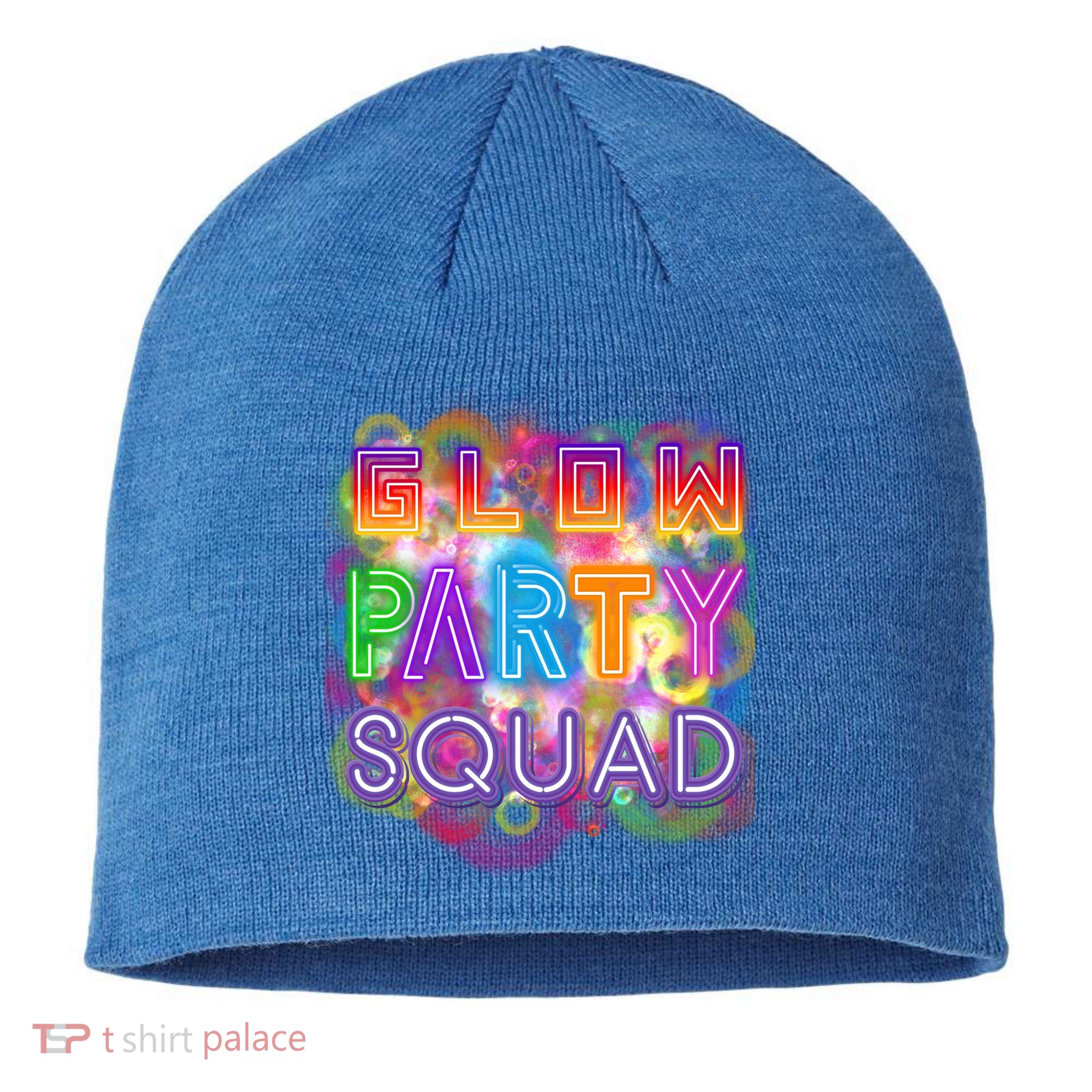 Glow Party Squad Girls Glow Funny Retro Party Lover Gift Sustainable Beanie