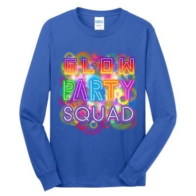 Glow Party Squad Girls Glow Funny Retro Party Lover Gift Tall Long Sleeve T-Shirt