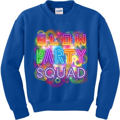 Glow Party Squad Girls Glow Funny Retro Party Lover Gift Kids Sweatshirt
