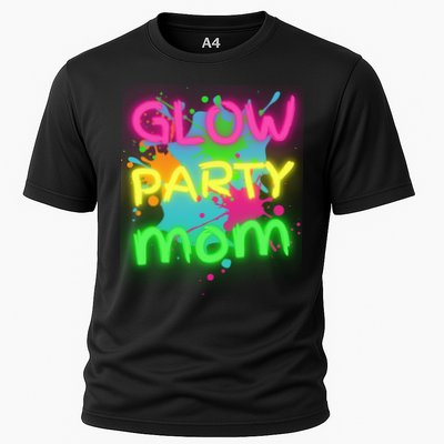 Glow Party Squad Mom Paint Splatter Glow Party Matching Funny Gift Performance Shirt