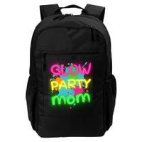 Glow Party Squad Mom Paint Splatter Glow Party Matching Funny Gift Backpack