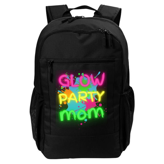 Glow Party Squad Mom Paint Splatter Glow Party Matching Funny Gift Backpack