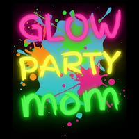 Glow Party Squad Mom Paint Splatter Glow Party Matching Funny Gift Backpack