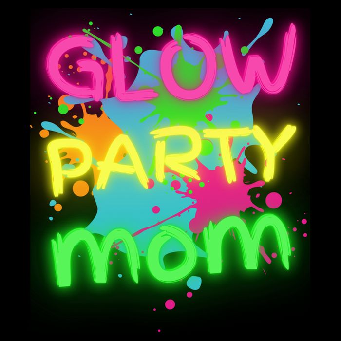 Glow Party Squad Mom Paint Splatter Glow Party Matching Funny Gift Backpack