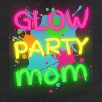 Glow Party Squad Mom Paint Splatter Glow Party Matching Funny Gift Adult Drive Performance Visor