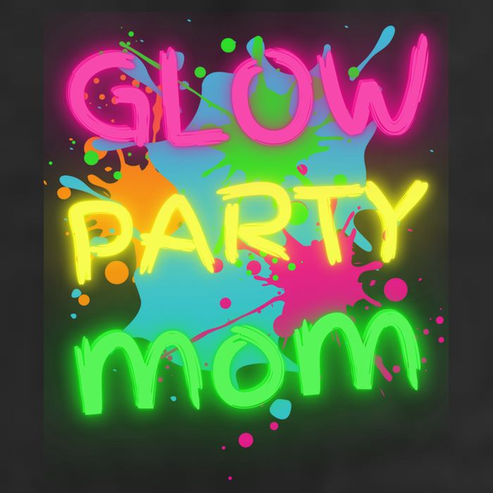 Glow Party Squad Mom Paint Splatter Glow Party Matching Funny Gift Adult Drive Performance Visor