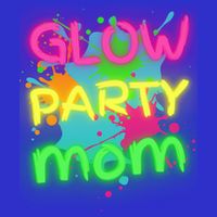 Glow Party Squad Mom Paint Splatter Glow Party Matching Funny Gift Button