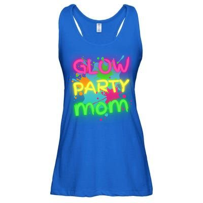 Glow Party Squad Mom Paint Splatter Glow Party Matching Funny Gift Ladies Essential Flowy Tank