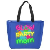 Glow Party Squad Mom Paint Splatter Glow Party Matching Funny Gift Zip Tote Bag