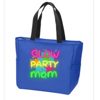 Glow Party Squad Mom Paint Splatter Glow Party Matching Funny Gift Zip Tote Bag