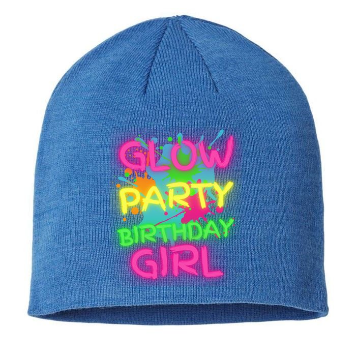 Glow Party Squad Paint Splatter Glow Party Birthday Girl Gift Sustainable Beanie