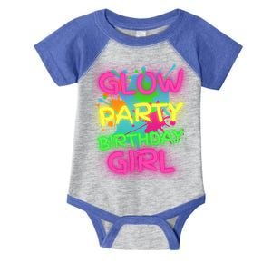 Glow Party Squad Paint Splatter Glow Party Birthday Girl Gift Infant Baby Jersey Bodysuit