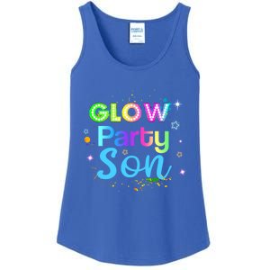 Glow Party Squad Son Paint Splatter Glow Party Matching Funny Gift Ladies Essential Tank