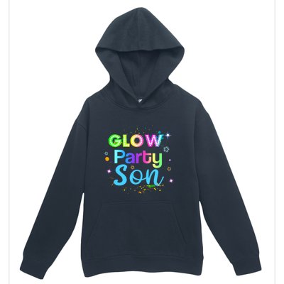 Glow Party Squad Son Paint Splatter Glow Party Matching Funny Gift Urban Pullover Hoodie