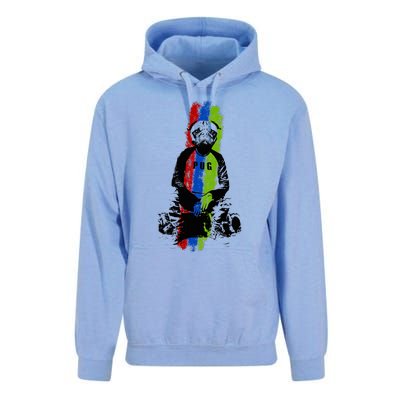 Good Pug Sitting Art Unisex Surf Hoodie