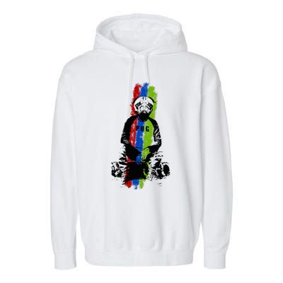 Good Pug Sitting Art Garment-Dyed Fleece Hoodie