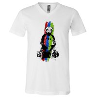 Good Pug Sitting Art V-Neck T-Shirt