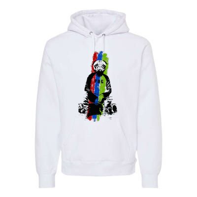 Good Pug Sitting Art Premium Hoodie