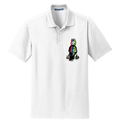 Good Pug Sitting Art Dry Zone Grid Polo