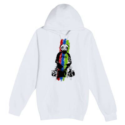 Good Pug Sitting Art Premium Pullover Hoodie