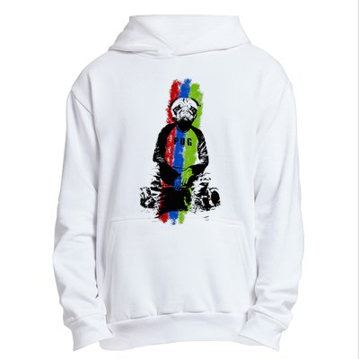 Good Pug Sitting Art Urban Pullover Hoodie