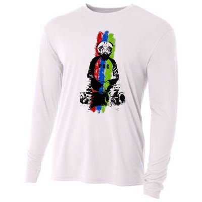 Good Pug Sitting Art Cooling Performance Long Sleeve Crew