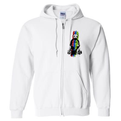 Good Pug Sitting Art Full Zip Hoodie