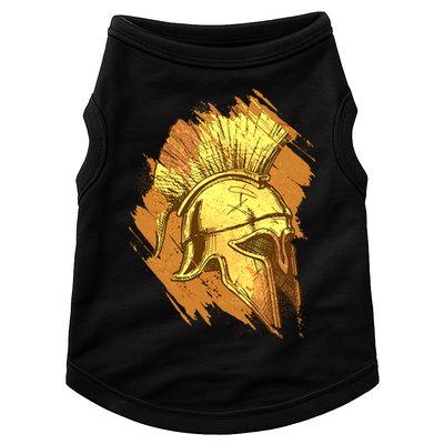 Grunge Painted Spartan Gladiator Warrior Helmet Doggie Tank