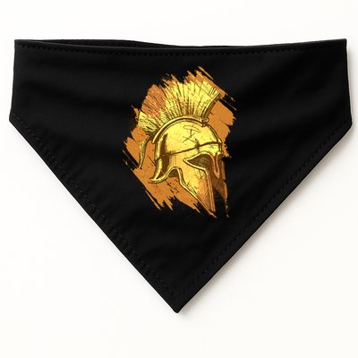 Grunge Painted Spartan Gladiator Warrior Helmet USA-Made Doggie Bandana