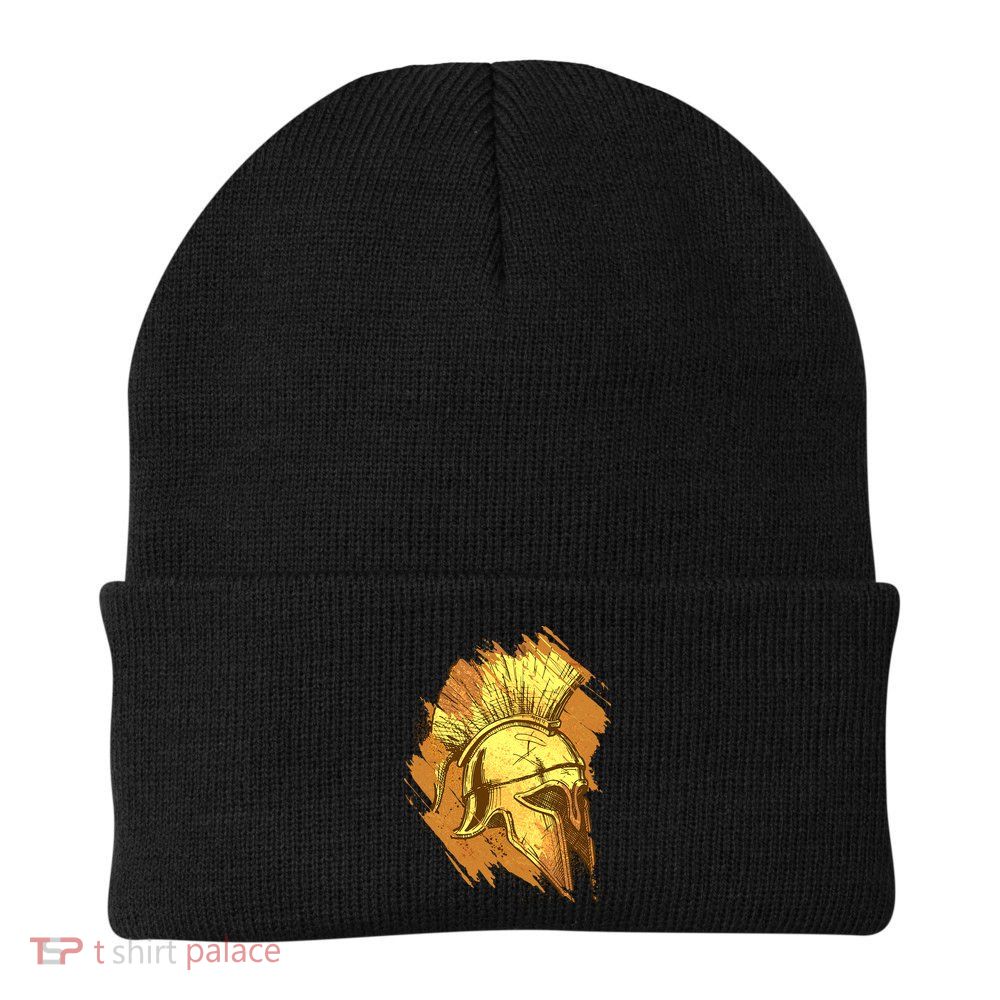 Grunge Painted Spartan Gladiator Warrior Helmet Beanie