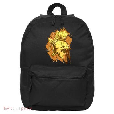 Grunge Painted Spartan Gladiator Warrior Helmet 16 in Basic Backpack