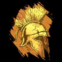 Grunge Painted Spartan Gladiator Warrior Helmet Premium T-Shirt