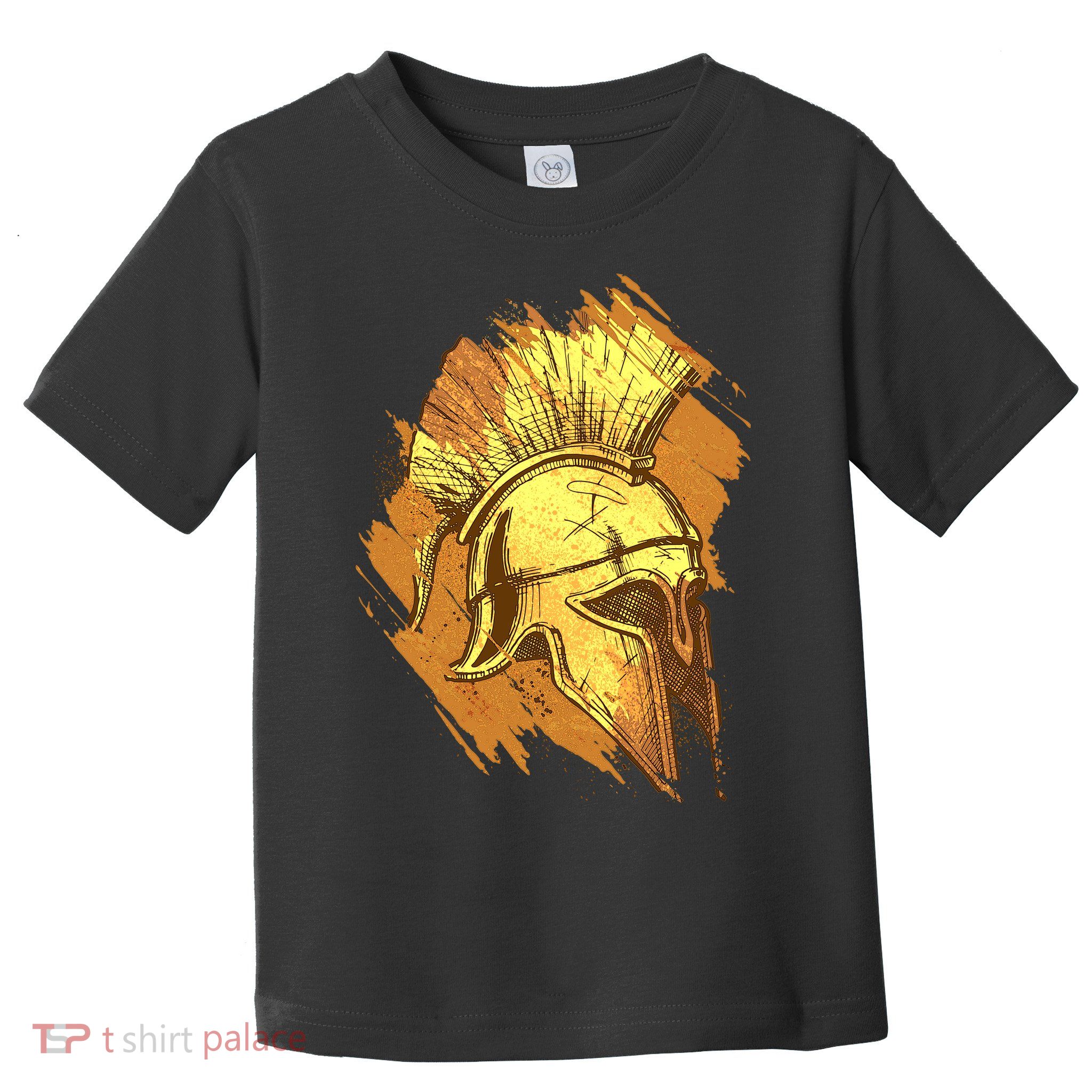 Grunge Painted Spartan Gladiator Warrior Helmet Toddler T-Shirt