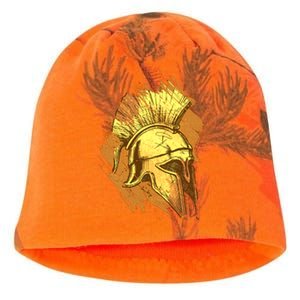 Grunge Painted Spartan Gladiator Warrior Helmet Kati - Camo Knit Beanie