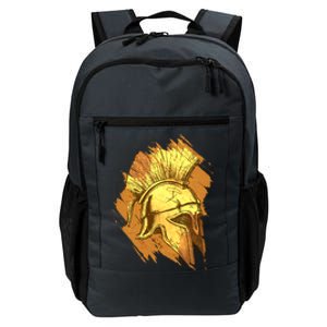 Grunge Painted Spartan Gladiator Warrior Helmet Daily Commute Backpack