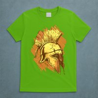 Grunge Painted Spartan Gladiator Warrior Helmet T-Shirt