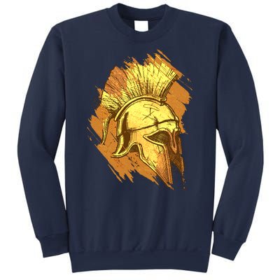 Grunge Painted Spartan Gladiator Warrior Helmet Sweatshirt