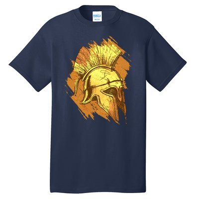 Grunge Painted Spartan Gladiator Warrior Helmet Tall T-Shirt