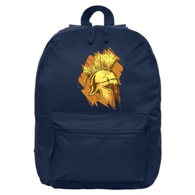 Grunge Painted Spartan Gladiator Warrior Helmet 16 in Basic Backpack