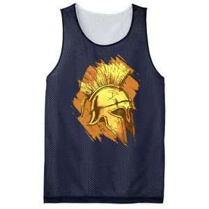 Grunge Painted Spartan Gladiator Warrior Helmet Mesh Reversible Basketball Jersey Tank