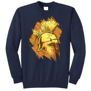 Grunge Painted Spartan Gladiator Warrior Helmet Tall Sweatshirt