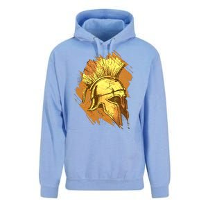 Grunge Painted Spartan Gladiator Warrior Helmet Unisex Surf Hoodie