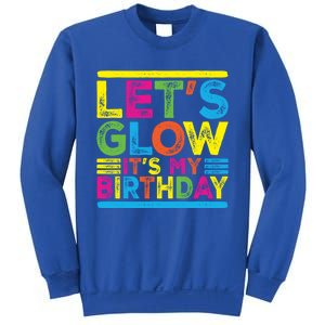 Glow Party Squad Let's Glow Party Birthday Night Matching Gift Sweatshirt