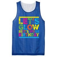 Glow Party Squad Let's Glow Party Birthday Night Matching Gift Mesh Reversible Basketball Jersey Tank