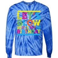 Glow Party Squad Let's Glow Party Birthday Night Matching Gift Tie-Dye Long Sleeve Shirt