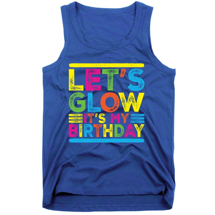 Glow Party Squad Let's Glow Party Birthday Night Matching Gift Tank Top