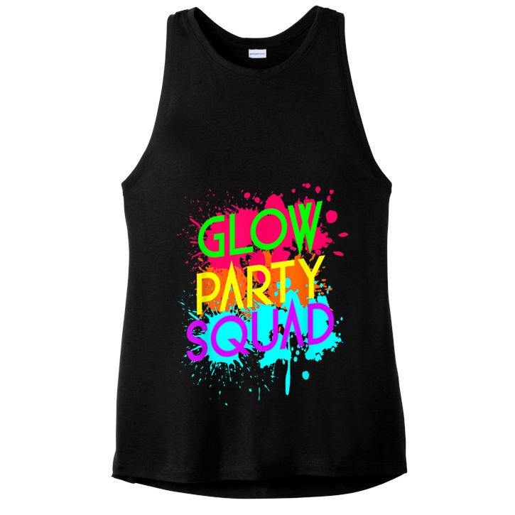 Glow Party Squad Funny Halloween Group Gift Ladies PosiCharge Tri-Blend Wicking Tank