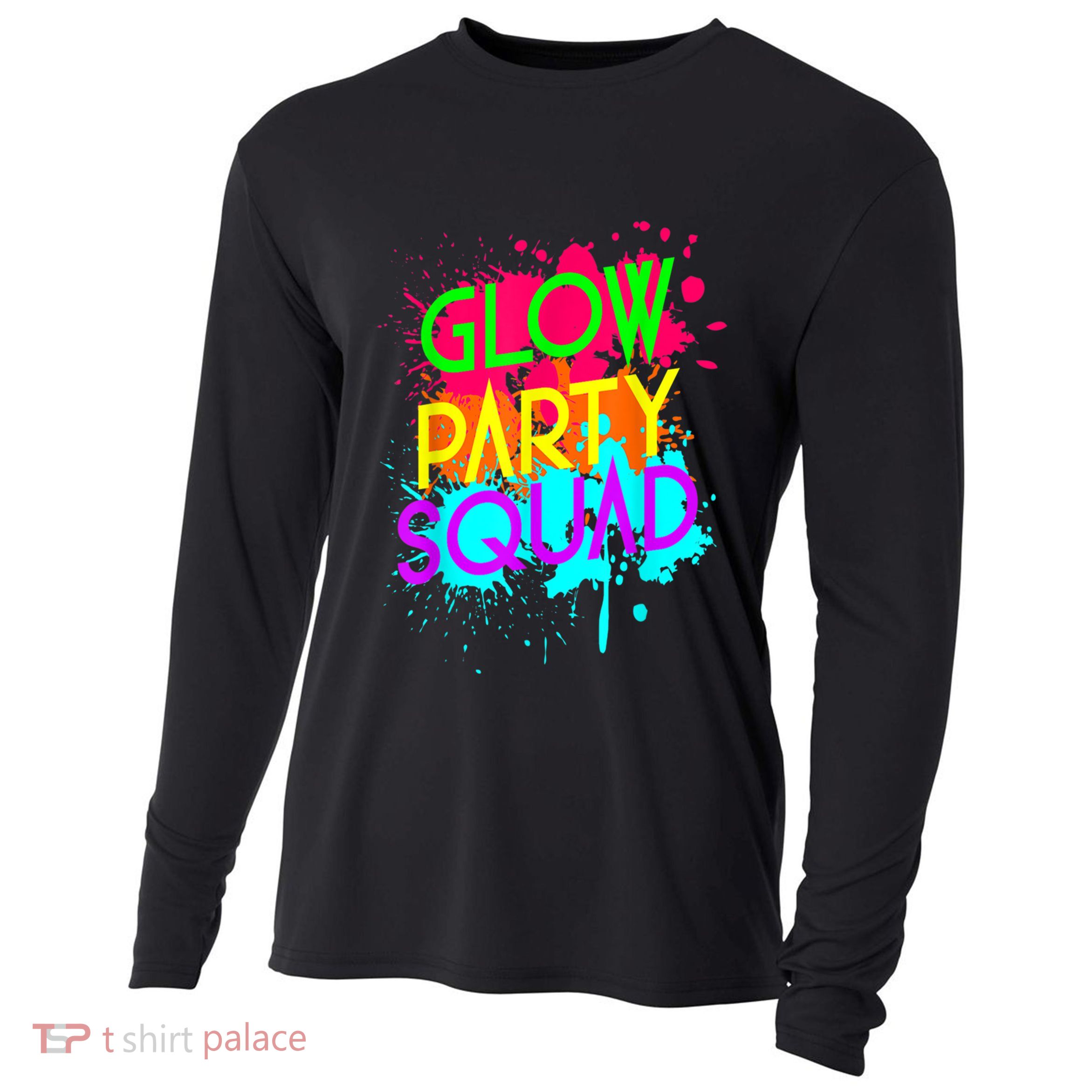 Glow Party Squad Funny Halloween Group Gift Cooling Performance Long Sleeve Crew